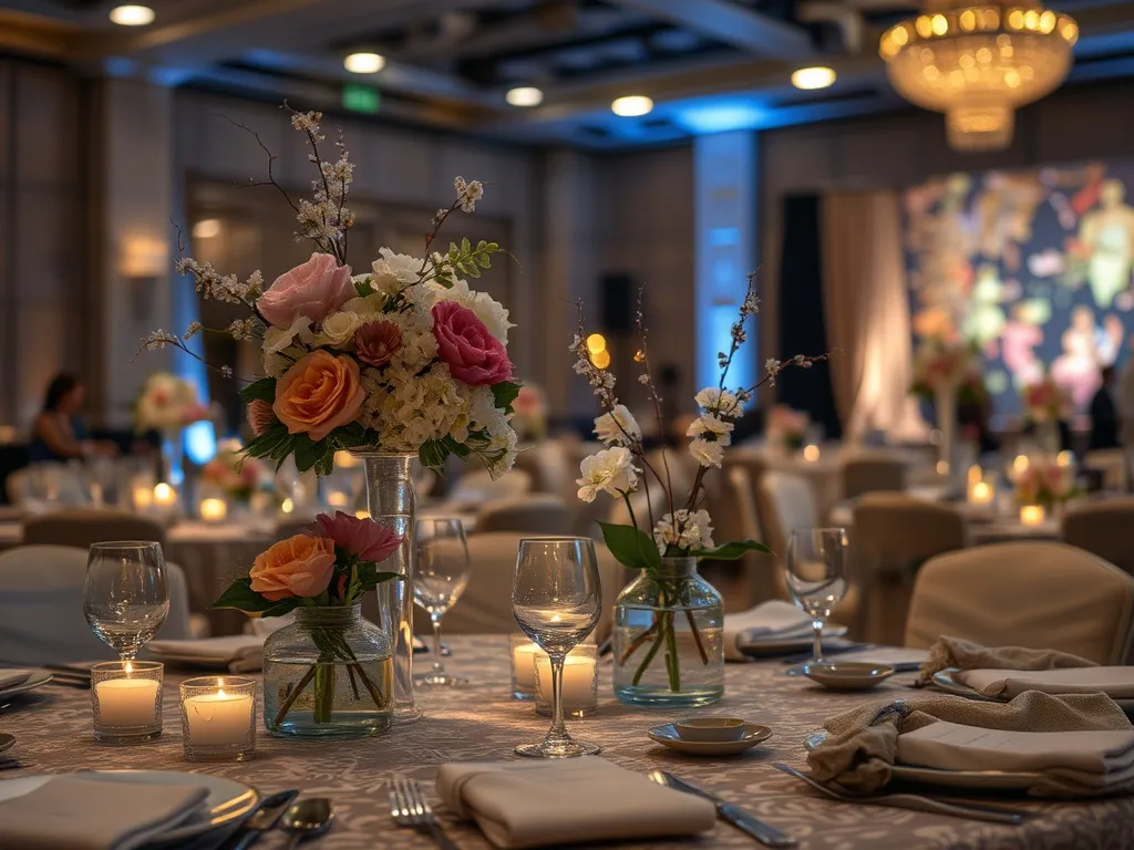 Elegantti ilta-asetelma kulttuuritapahtumaa varten